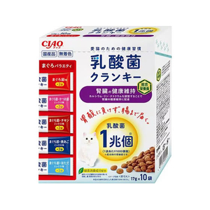いなば CIAO 乳酸菌クランキー BOX 腎臓の健康維持 まぐろバラエティ 20g×10P FCJ071J-イメージ1