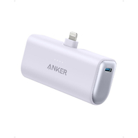 Anker Nano Power Bank (12W, Built-In Lightning Connector) パープル A1645NV1