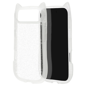 ラスタバナナ iPhone Air用MIMI 猫耳ケース TPU×PC クリアグリッター 9187IP5CHPCLGL-イメージ1