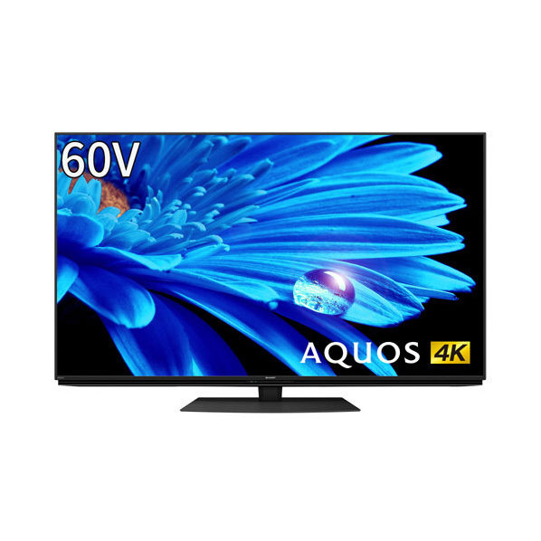 シャープ 60V型4Kチューナー内蔵液晶テレビ AQUOS 4TC60EN1 搭載 対応 Blackパネル AIオート 外付けUSBカメラ 別売 を接続し ×1 スタンド含む
