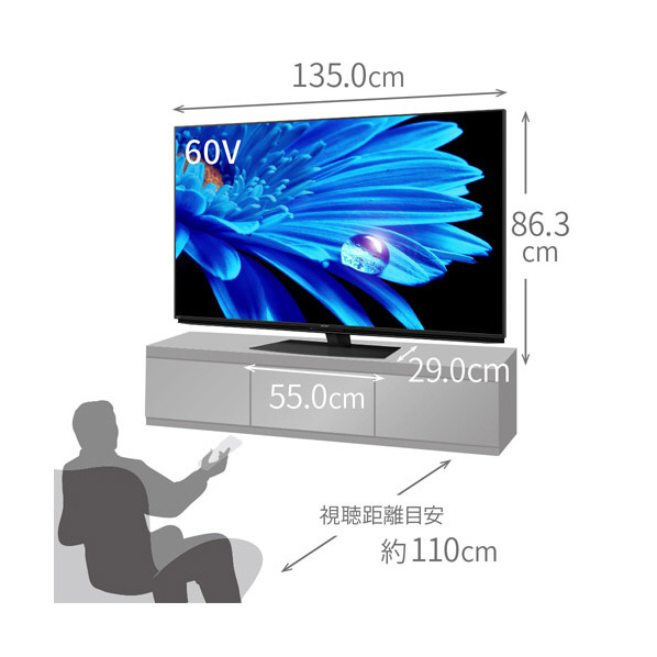 シャープ 60V型4Kチューナー内蔵液晶テレビ AQUOS 4TC60EN1 搭載 対応 Blackパネル AIオート 外付けUSBカメラ 別売 を接続し ×1 スタンド含む