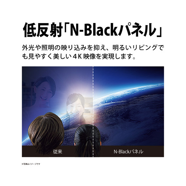 シャープ 60V型4Kチューナー内蔵液晶テレビ AQUOS 4TC60EN1 搭載 対応 Blackパネル AIオート 外付けUSBカメラ 別売 を接続し ×1 スタンド含む