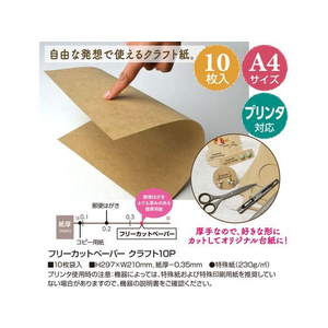 タカ印 オリジナルワークス フリーカットペーパー クラフト 10枚 FC935NW-12-8502-イメージ3
