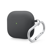 elago EL AP4CSSCLG BK AirPods 4用カラビナ付きシリコンPC