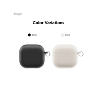 elago EL AP4CSSCLG BK AirPods 4用カラビナ付きシリコンPC elago EL AP4CSSCLG BK AirPods 4用カラビナ付きシリコンPC