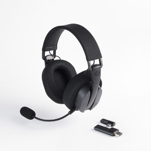 エレコム 軽量無線ゲーミングヘッドセット ブラック HS-GH60OBK-イメージ1