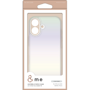 エレコム iPhone 16用&me ハイブリッドケース オーロラ クリア PM-A24AHVCACR エレコム iPhone 16用&me ハイブリッドケース オーロラ クリア PM-A24AHVCACR