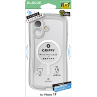 エレコム iPhone 17用 GRIPPY ハイブリッドケース オールクリア 極限 MAGKEEP クリア PM-A25AGRAKM2CR