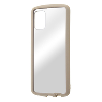 レイアウト Galaxy A51 5G用耐衝撃ハイブリッドケース Puffull クリア/ベージュ RT-GA51CC14/CBEM