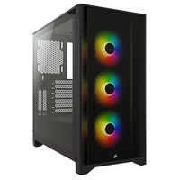 コルセア ミドルタワー型PCケース iCUE 4000X RGB Tempered Glassシリーズ ブラック CC-9011204-WW