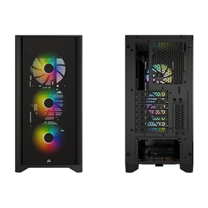 コルセア ミドルタワー型PCケース iCUE 4000X RGB Tempered Glassシリーズ ブラック CC-9011204-WW-イメージ2