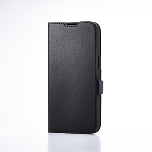 エレコム iPhone17e/16e用 ソフトレザーケース 薄型 磁石付 MAGKEEP ブラック PM-A25SPLFMGBK-イメージ2