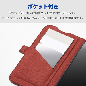 エレコム iPhone17e/16e用 ソフトレザーケース 薄型 磁石付 MAGKEEP ブラック PM-A25SPLFMGBK-イメージ5