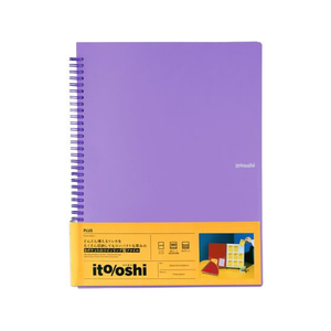 プラス ito／oshi トレカホルダー 9ポケット ツインリングファイル パープル FC300ST-91834FL-320CF-イメージ2