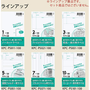コクヨ はがきサイズで使い切りやすい ファイルボックス用ラベル 2面 100枚 FCK249B-KPC-PS021-100-イメージ5