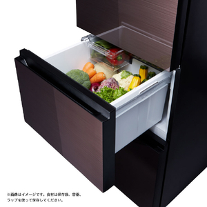 ハイセンス 【右開き】282L 3ドアノンフロン冷蔵庫 ダークブラウン HRG2802BR-イメージ10