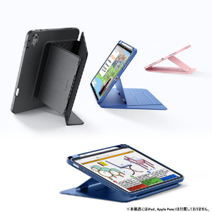 ESR iPad(A16/第10世代)用Flip ペンホルダー付きハイブリッドケース ネイビーブルー ES27664-イメージ6