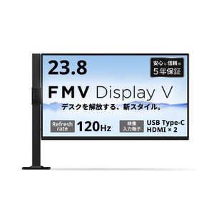 富士通 23．8型ワイド液晶 FMV Display V ブラック K0AK0025JF-イメージ1