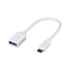 BUFFALO USB3．1 Gen1変換ケーブル(Aメス to C) (0．15m) ホワイト BSUAMC311015WH-イメージ1