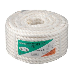 トラスコ中山 ビニロンロープ 3つ打 線径12mm×長さ30m FC741HK-5112532-イメージ1