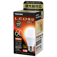東芝 LED電球 E26口金 全光束810lm(7．3W一般電球タイプ) 電球色相当 LDA7LGDSK60V1