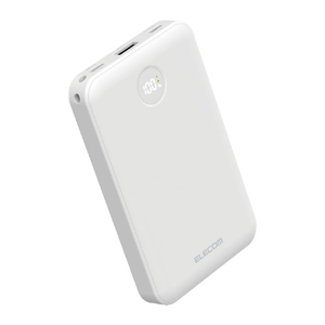 エレコム 残量表示機能付きモバイルバッテリー(10000mAh/22．5W) ホワイト DE-C76-10000WH-イメージ1