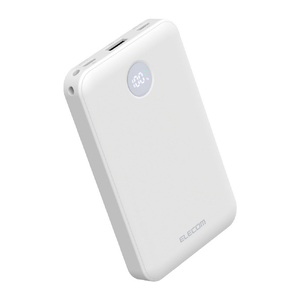 エレコム 残量表示機能付きモバイルバッテリー(10000mAh/22．5W) ホワイト DE-C76-10000WH-イメージ2