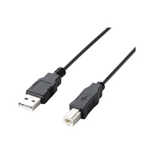 エレコム USB2．0ケーブル(2．0m) ブラック U2C-JB20BK-イメージ1