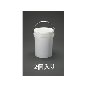 エスコ ペイント用ポリ容器 フタ付 2個 20L FCZ7008-EA109NF-20-イメージ1