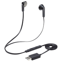 エレコム ヘッドセット 有線 USB-A マイク ミュートスイッチ付き ブラック HS-EP19UBK