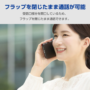 エレコム iPhone17e/16e用 ソフトレザーケース 薄型 磁石付 ブラック PM-A25SPLFUBK-イメージ4