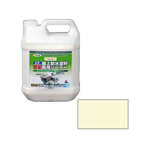 アサヒペン 水性簡易屋上防水塗料シーラー 4L ライトレモン FC936PN-イメージ1