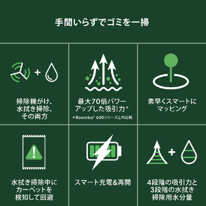 iRobot Roomba 105 Combo ロボット ホワイト Y311260-イメージ2