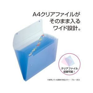 セキセイ ドキュメントファイル A4 13ポケット グリーン FC669RW-SSS-1212-G-イメージ4