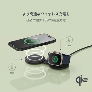 SATECHI OntheGo(TM) 2-in-1 ワイヤレスチャージャー SATECHI (デザートローズ) PST-QTG21R-イメージ3