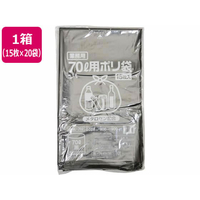 伊藤忠リーテイルリンク ポリゴミ袋(メタロセン配合) 黒 70L 15枚×20袋 FCT5416-GMBL-702