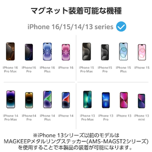 エレコム マグネットスマホリング/SLIM/MAGKEEP チタニウムシルバー P-STRMKSLSV-イメージ8