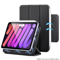 ESR iPad mini(A17 Pro/第6世代)用REBOUND マグネット吸着式 Smart Folioケース ブラック ES27666