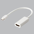 エレコム ミニDisplayPort - HDMI変換アダプタ ホワイト ADMDPHDMIWH