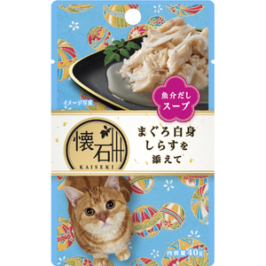 ペットライン 懐石レトルト まぐろ白身 しらすを添えて 魚介だしスープ 40g ｶｲｾｷRﾏｸﾞﾛｼﾛﾐｼﾗｽｽ-ﾌﾟ40G-イメージ1