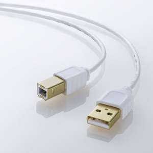 サンワサプライ 極細USBケーブル(USB2.0 A-Bタイプ・1m) ホワイト KU20-SL10WK-イメージ6