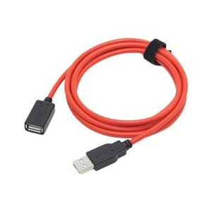 ルートアール 急速充電用USB延長ケーブル(1．5m) 赤 RC-UHCE15R-イメージ1