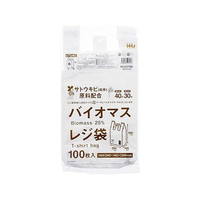 ＨＨＪ バイオマスレジ袋 Lサイズ 100枚入 FC357PA-TU40