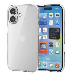 エレコム iPhone 16用ハイブリッドケース クリア PM-A24AHVCKCR-イメージ2