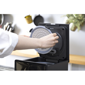 YAMAZEN キューブ型炊飯器 4合 ブラック NEJS-072CM-B-イメージ5