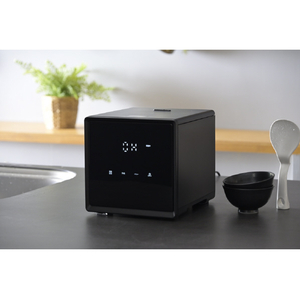 YAMAZEN キューブ型炊飯器 4合 ブラック NEJS-072CM-B-イメージ6