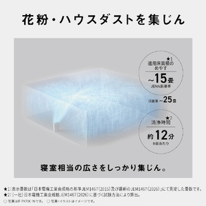 パナソニック 空気清浄機 ホワイト F-PX55D-W-イメージ10