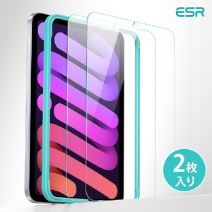 ESR iPad mini(A17 Pro/第6世代)用9H 強化ガラスフィルム(2枚入り) ES27668-イメージ2