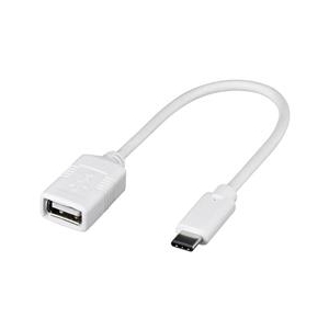 BUFFALO USB2．0変換ケーブル(Aメス to C) (0．15m) ホワイト BSUAMC2015WH-イメージ1