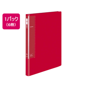 コクヨ レターファイル〈ラクアップ〉A4タテ 赤 6冊 1箱(6冊) F835944-ﾌ-U510R-イメージ1
